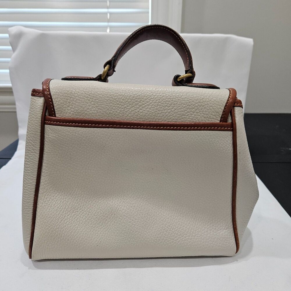 Vintage Coach Sheridan Monticello Leather Crossbody Bag 4226 Cream Brown 90s - Picture 7 of 16